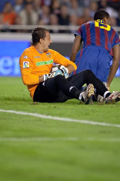Cesar Sanchez	gets injury — Stock Photo, Image